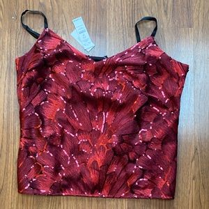 White House Black market SL Vinc embroidered sequin Cami